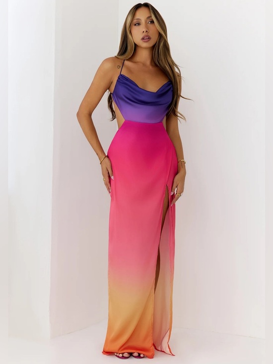 Dresses & Skirts - Ride Off Into The Sunset Ombre Maxi Dress